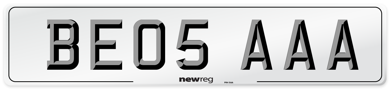 BE05 AAA Number Plate from New Reg